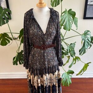 Free people, XS Bohemian tiered maxi dress